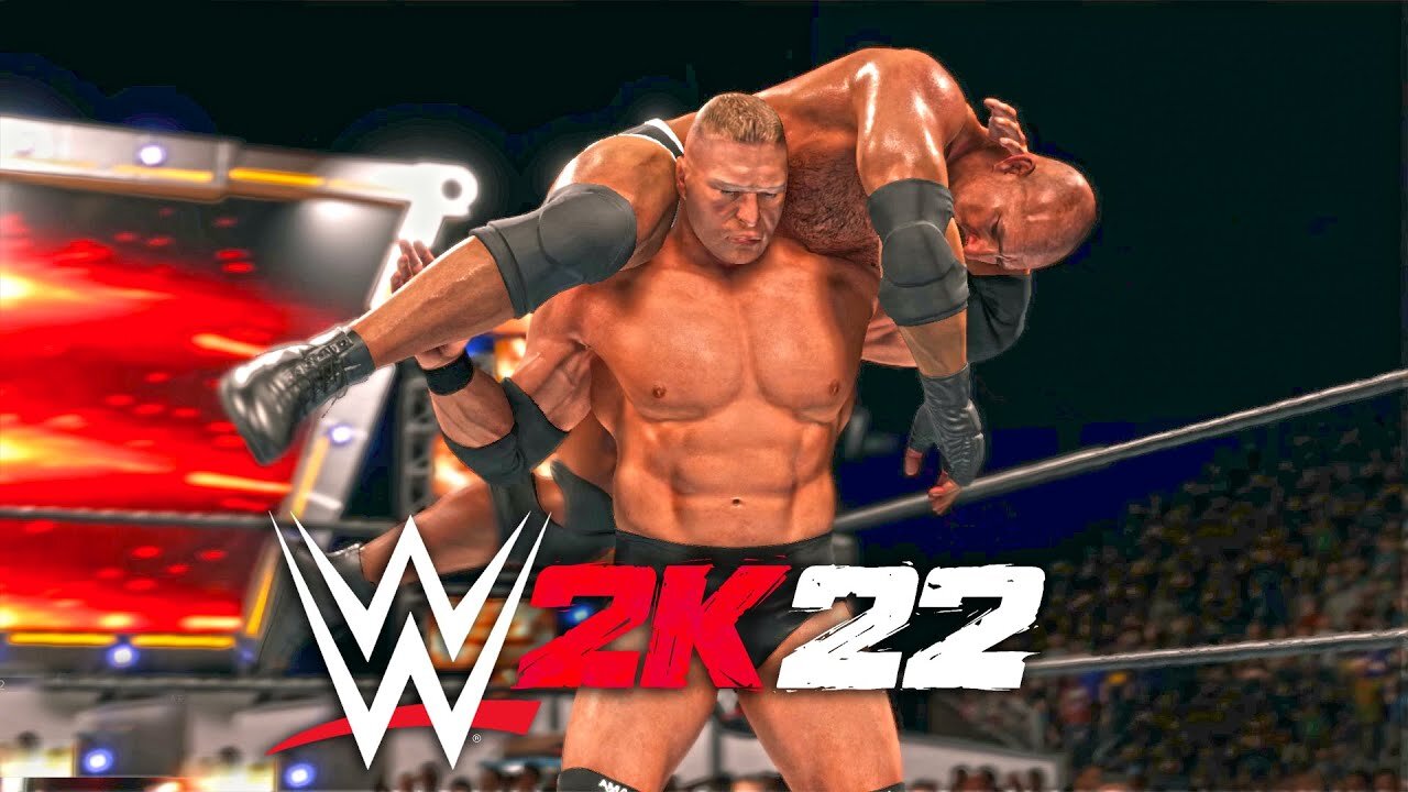 WWE 2K22 - Brock Lesnar '02 vs Goldberg '02 | Hamza Iftikhar