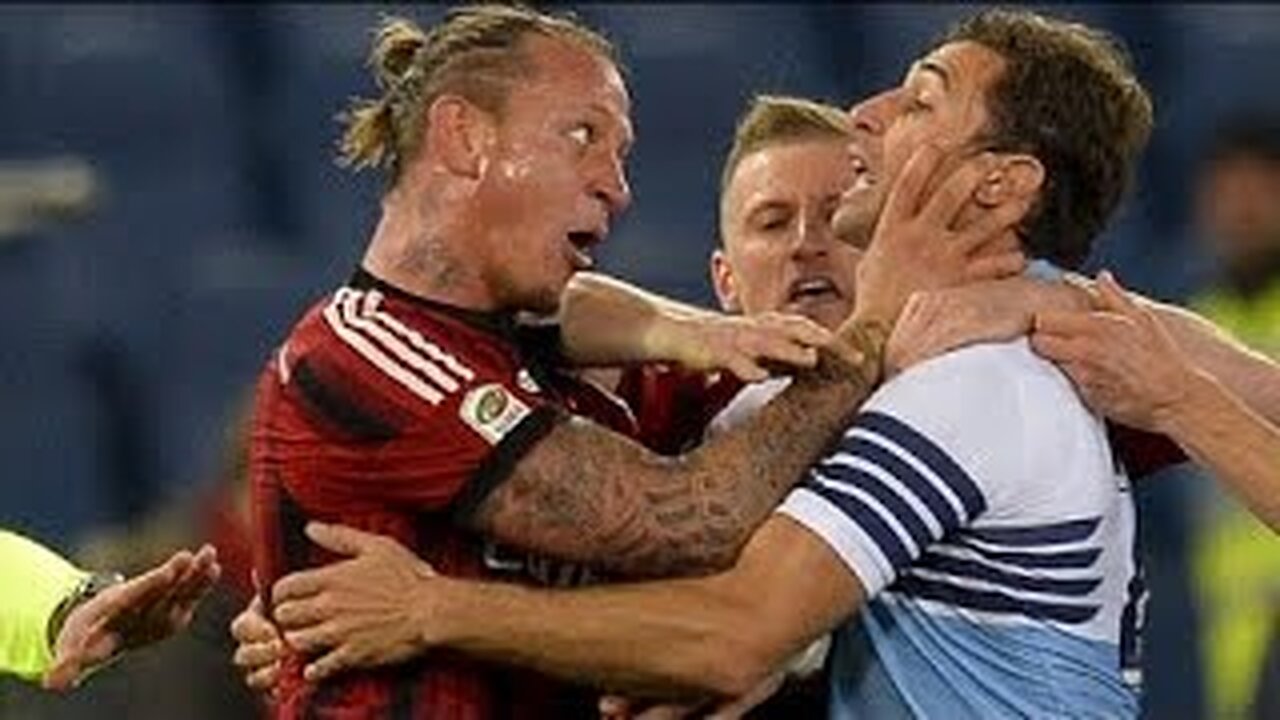 The WORST FIGHTS in Football History ● Fouls, Brutal Tackle & Red Cards