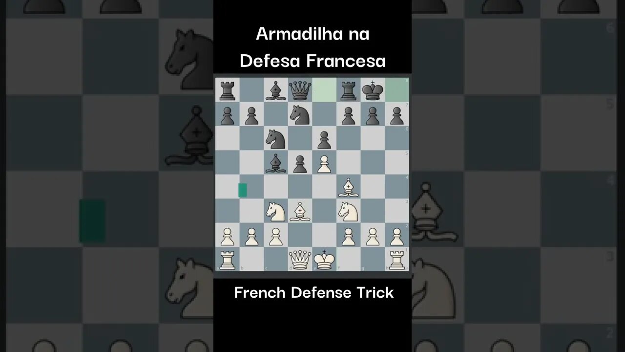 CUIDADO NA DEFESA FRANCESA CILADA! #chess #xadrez #viral