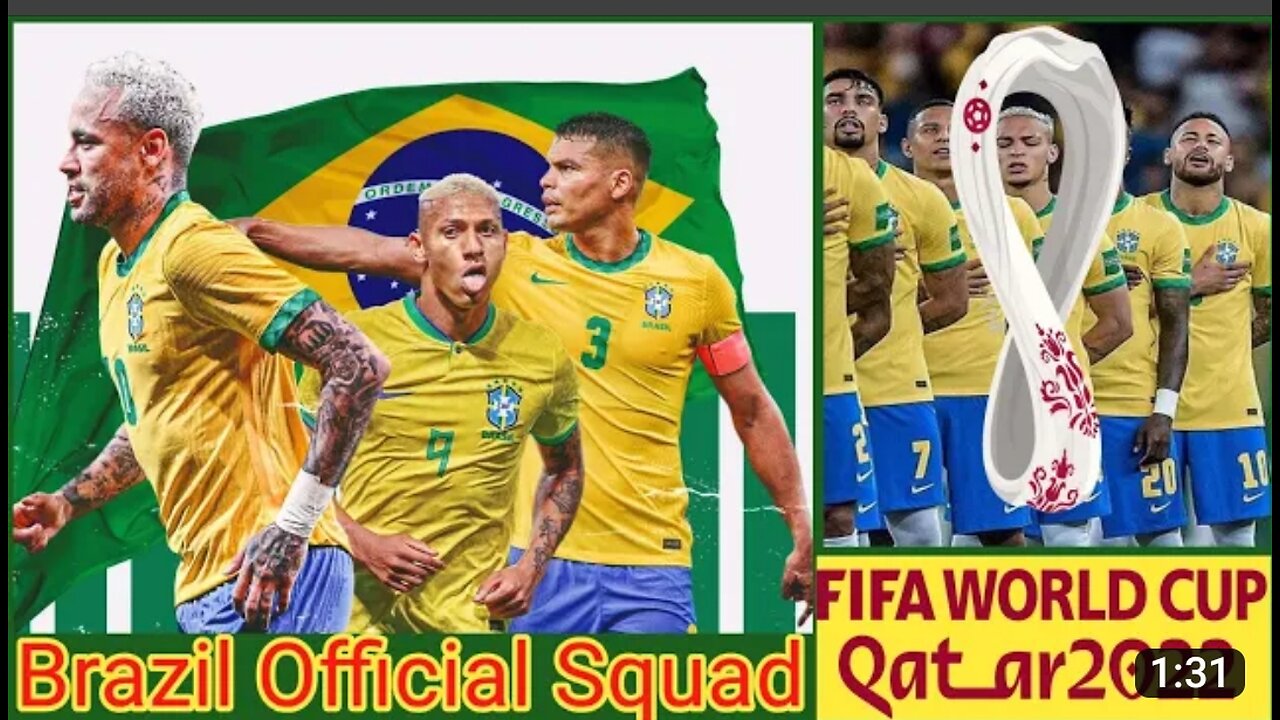 Brazil Squad Qatar FIFA World Cup 2022