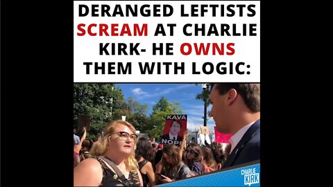 Deranged Leftists Scream at Charlie Kirk- He Owns Them With Logic