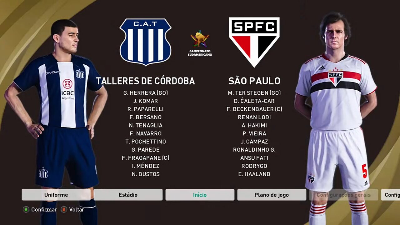 TALLERES-ARG x SÃO PAULO-BRA | LIBERTADORES 2024 - OITAVAS | MASTER LEAGUE