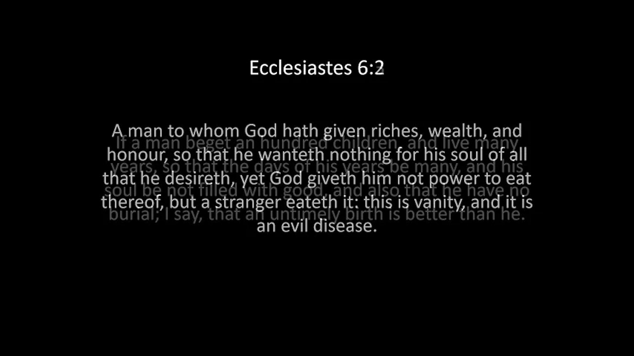 Ecclesiastes Chapter 6