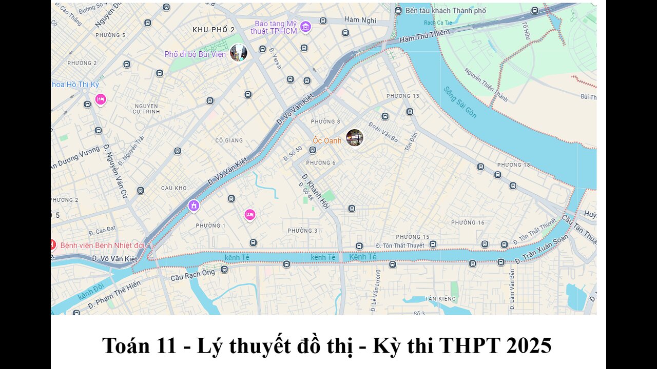 Toán 11 và Toán Rời Rạc: Ứng dụng lý thuyết đồ thị trên bản đồ