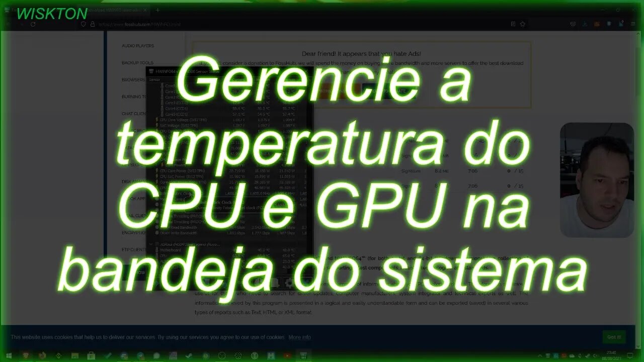 Gerencie a temperatura do CPU e GPU na bandeja do sistema