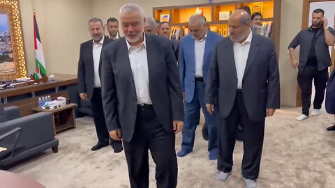 How Hamas Leaders Ismail Haniyeh And Saleh Al-Arouri Celebrated While Watching October 7th Clips