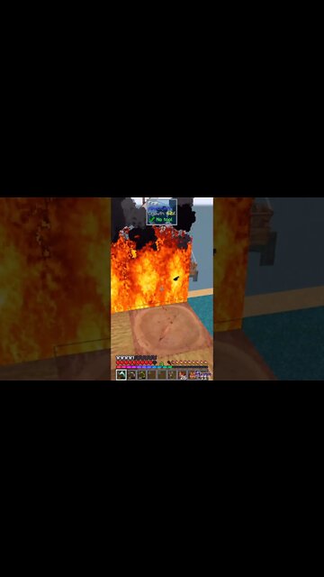 Minecraft Oceanblock My house burns down! HD #shorts 13