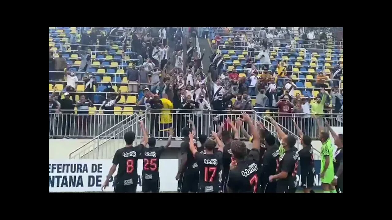 Vasco 12x0 Rio Claro - Grito de Casaca após o apito final - Copinha 2022