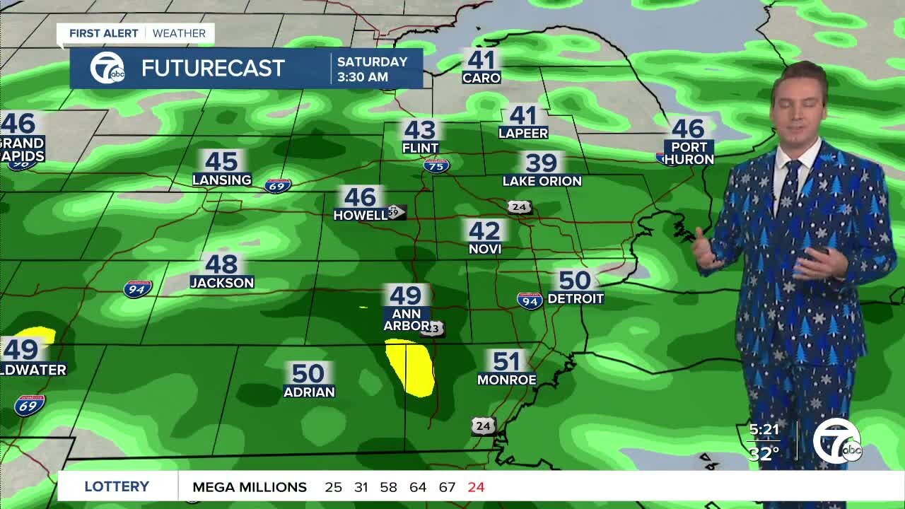 Metro Detroit Forecast: Mild Christmas Eve; rain tonight