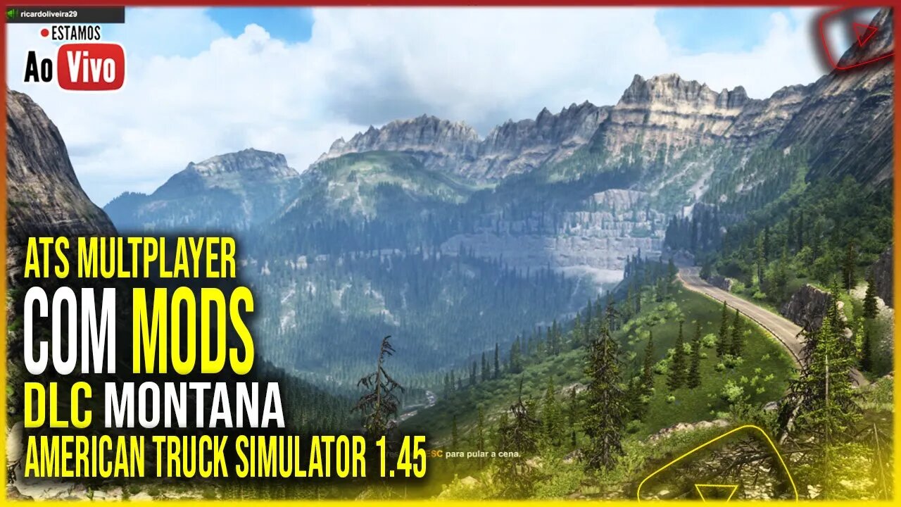 🔴ATS - MULTPLAYER COM MODS EXPLORANDO A DLC MONTANA AMERICAN TRUCK SIMULATOR 1.45