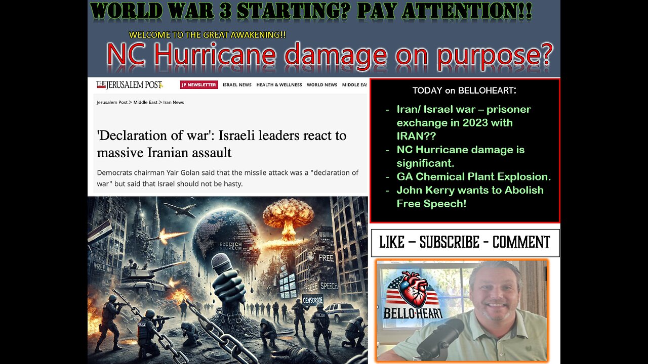 BelloHeart Todays World Events & what they could Mean!! WW3? Hurricanes, Plant Explosions, Strike!