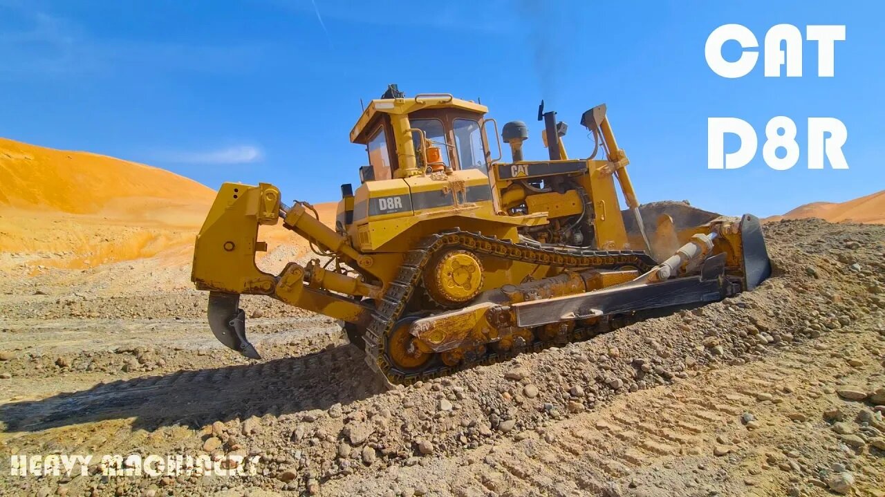 Caterpillar D8R at work in Desert