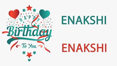 Happy Birthday to Enakshi - Hindi Birthday Wish From Birthday Bash