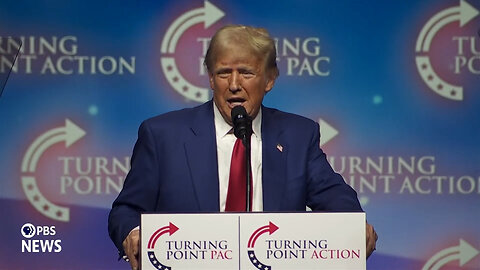 Trump speaks at Turning Point Action rally in Las Vegas, October 24, 2024.