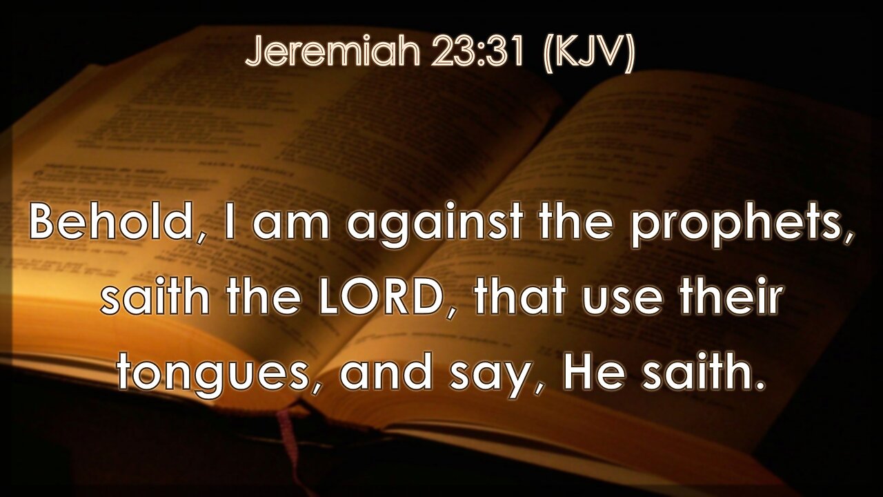 JEREMIAH 23 ~ Reveals MANY Ministers TODAY as Does The 1965 Prophecy