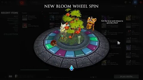 Dota 2 New Bloom Free Wheel Spin 2020+Treasure of Unbound Majesty unbox!!!