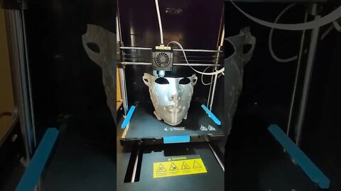 Printing a Masquerade mask using silk silver pla on my Adventurer 4 #3dprinting