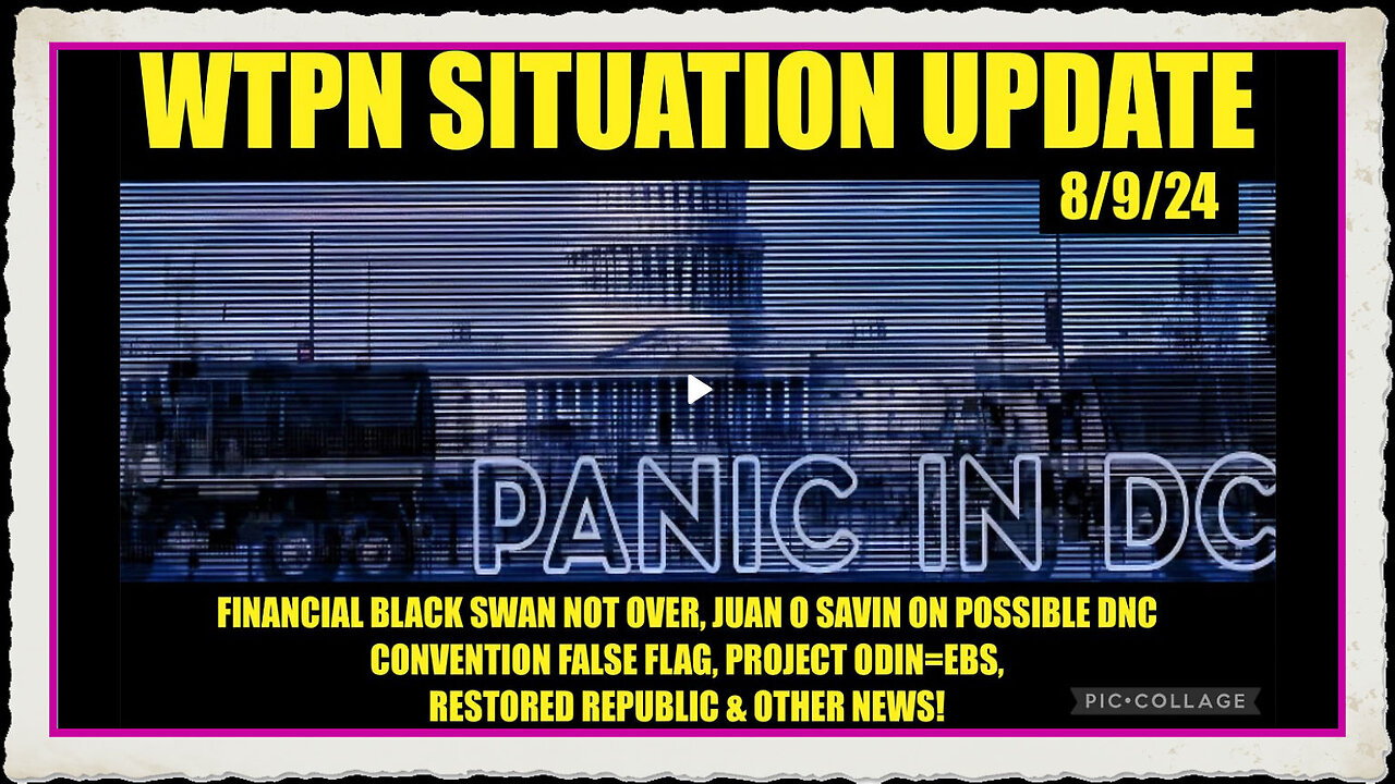 WTPN SITUATION UPDATE 8 9 24 FINANCIAL BLACK SWAN, DNC FF, ODIN=EBS, VT INTEL