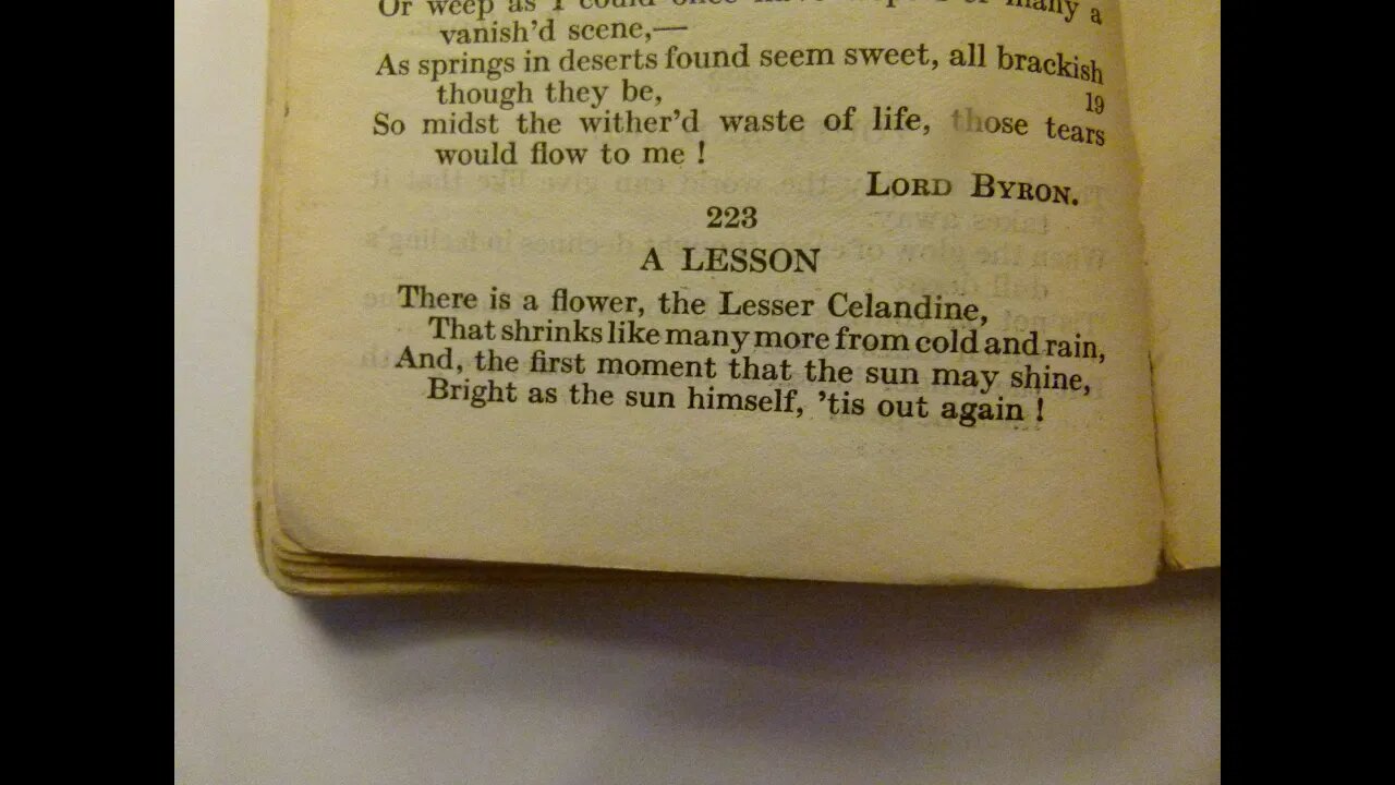 A Lesson - W. Wordsworth