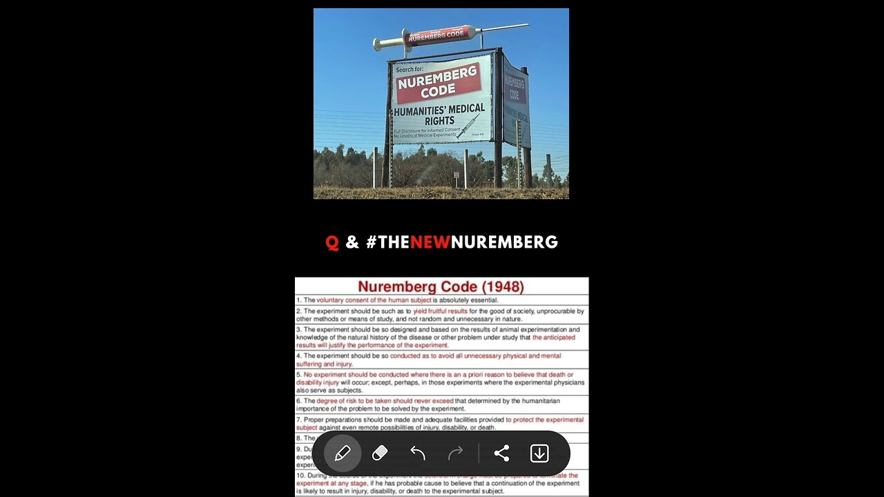 #TheNewNuremberg - Crimes Against Humanity - NUREMBERG CODE ACTIVE