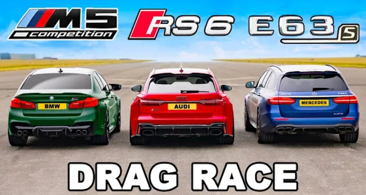 750hp BMW M5 v 750hp RS6 v 810hp AMG E63 S: DRAG RACE