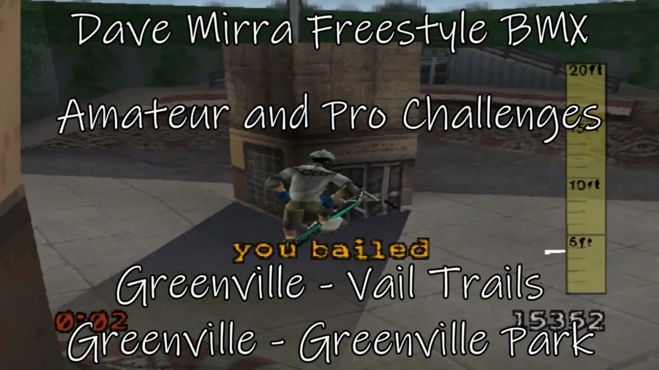 Dave Mirra Freestyle BMX: Vail Trails and Greenville Park (Amateur/Pro Challenges)