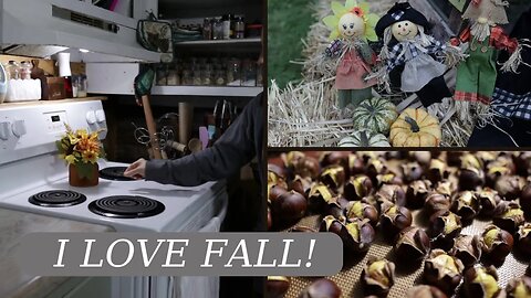 My FAVORITE SEASON | Outdoor FALL scene | Roasting CHESTNUTS