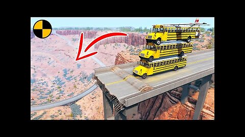 Cars VS Bridge-BeamNG Drive