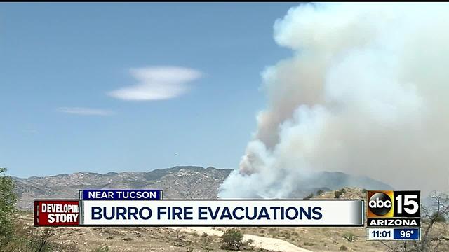 Burro Fire grows north of Tucson