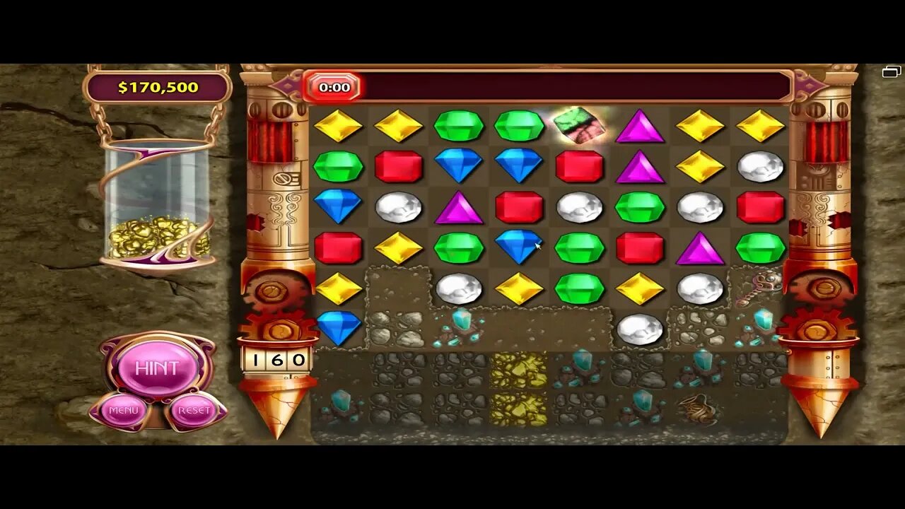 Bejeweled 3 Dimond Mine Trying to Beat My Mother (Dianelje) (No Commentary)