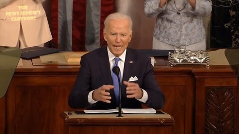 Between whispering and all the yelling Biden does not end his address with 'may God bless America'.