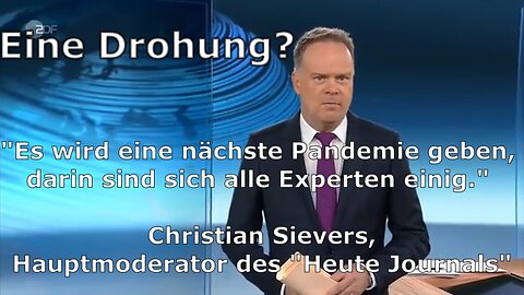 ..- es wird eine nächste Pandemie geben, darin sind sich alle Experten einig. Christian Sievers,