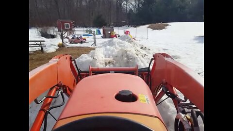 Express Steel Stump Bucket to break out iced up snow