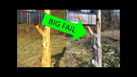 How NOT To Make a Cedar Log Mailbox Post