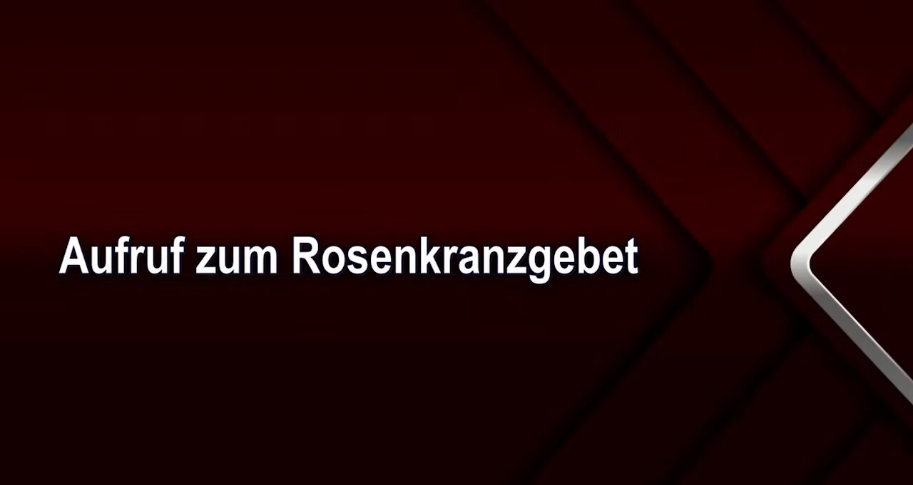 Aufruf zum Rosenkranzgebet