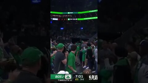 Marcus Smart returns and instantly hits a triple!