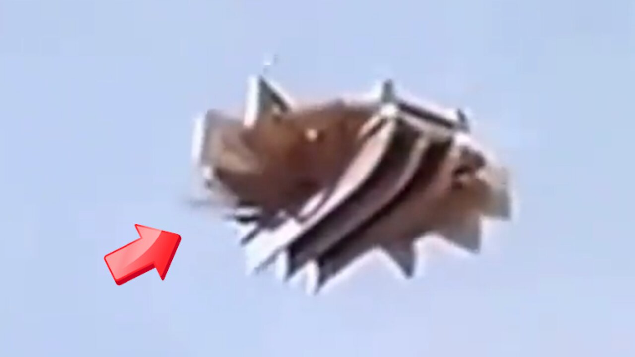 Strange brown saucer-shaped UFO seen in the sky above [Space]