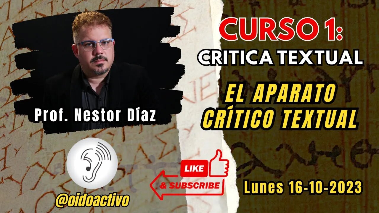 CRITICA TEXTUAL CON NESTOR DÍAZ - CLASE 3