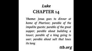 Luke Chapter 14 (Bible Study)