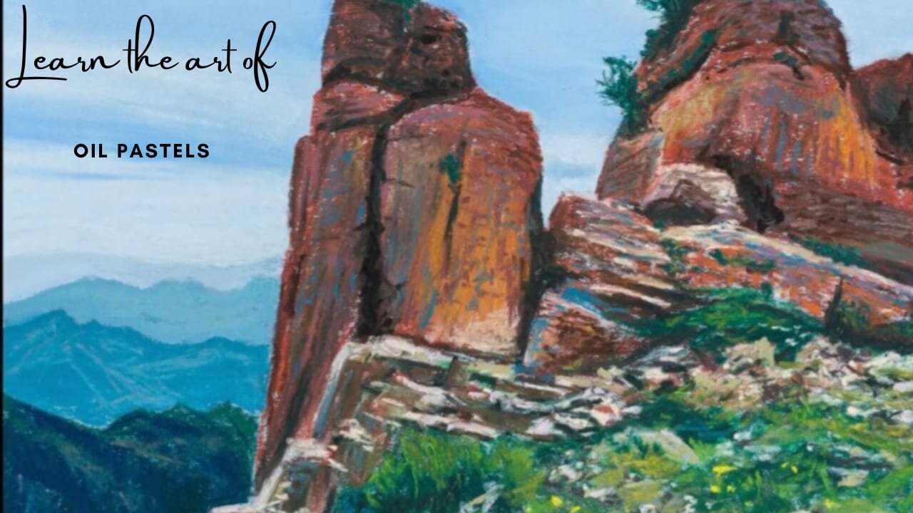 Pastel Painting | Time-lapse I Rocks on the mountain |