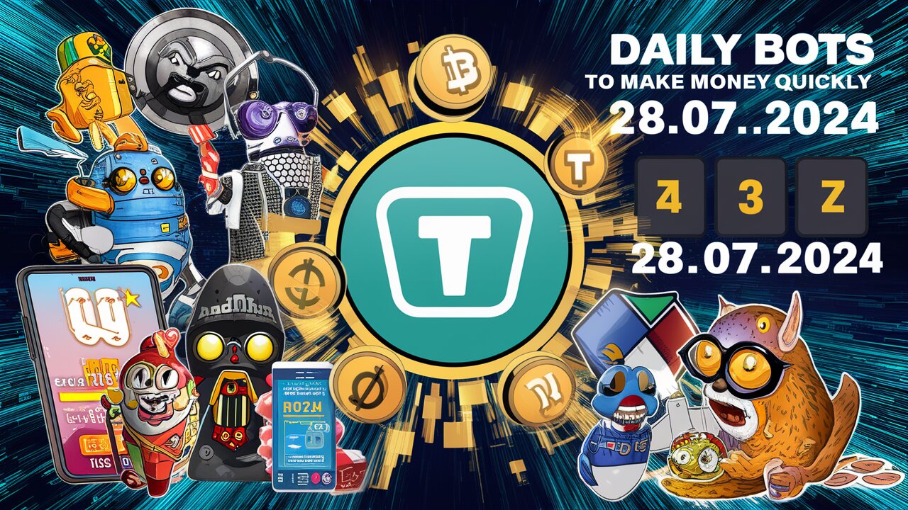 💸 Top Telegram Bots to Make Money FAST in 2024! | Daily Combo 28.07.2024