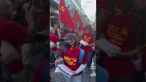 Soviet Flag in Puerto Rico, because the Soviet System did so well in Cuba