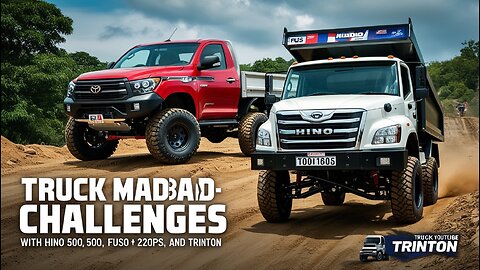 Truck Madness: Epic Off-Road Challenges with Hino 500, Fuso 220Ps, and Trinton