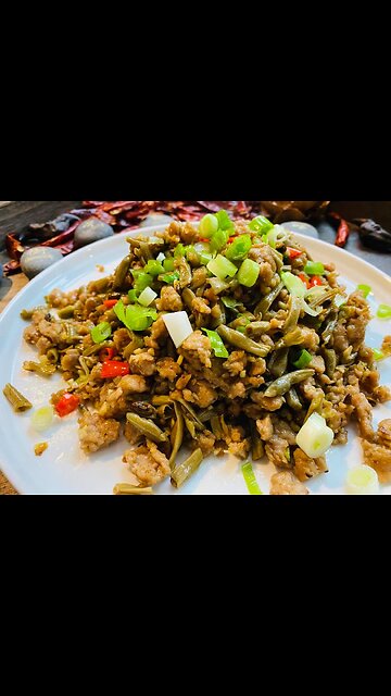 Ground Pork with Pickled Green Beans Stir Fry 酸豆角炒肉