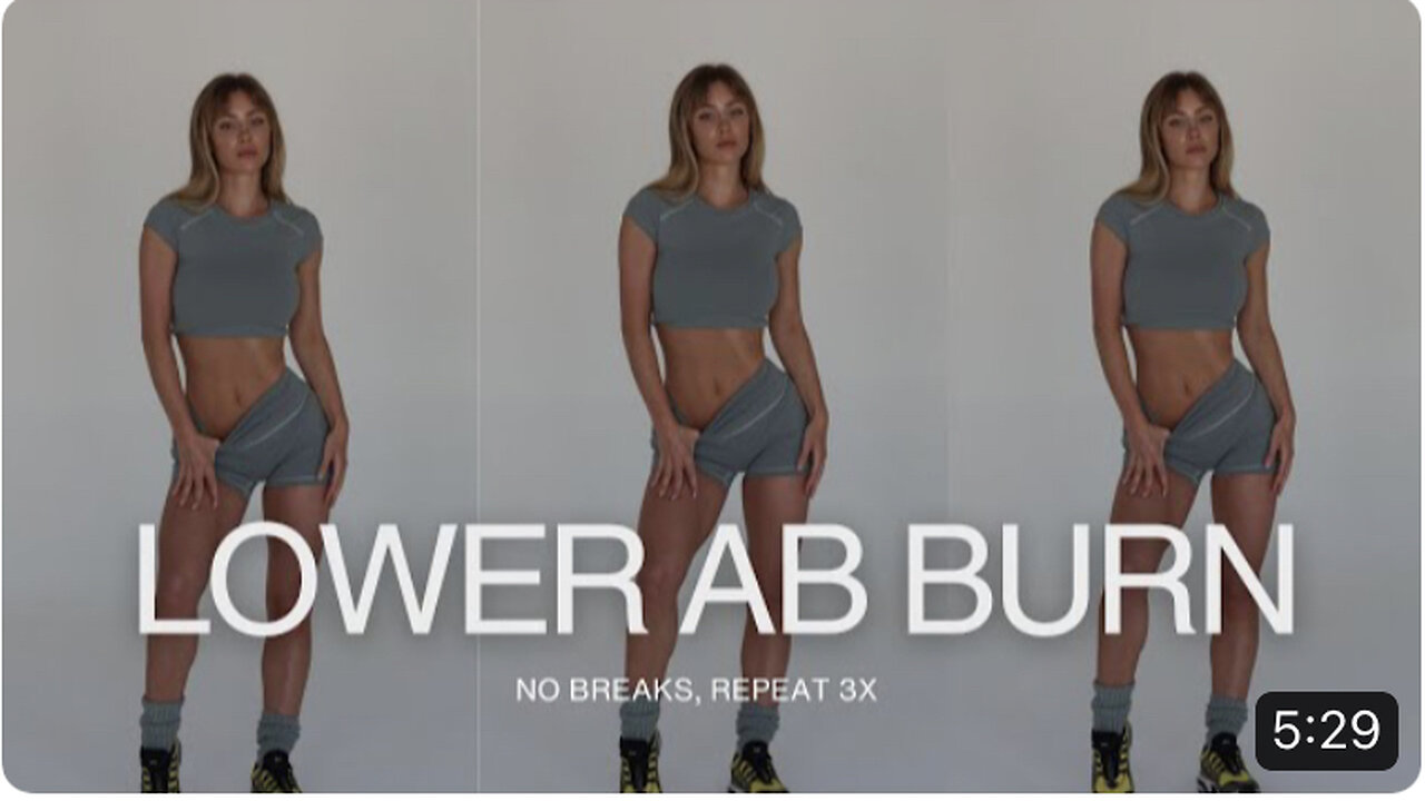 Lower AB Burn Workout | no break, repeat 3x