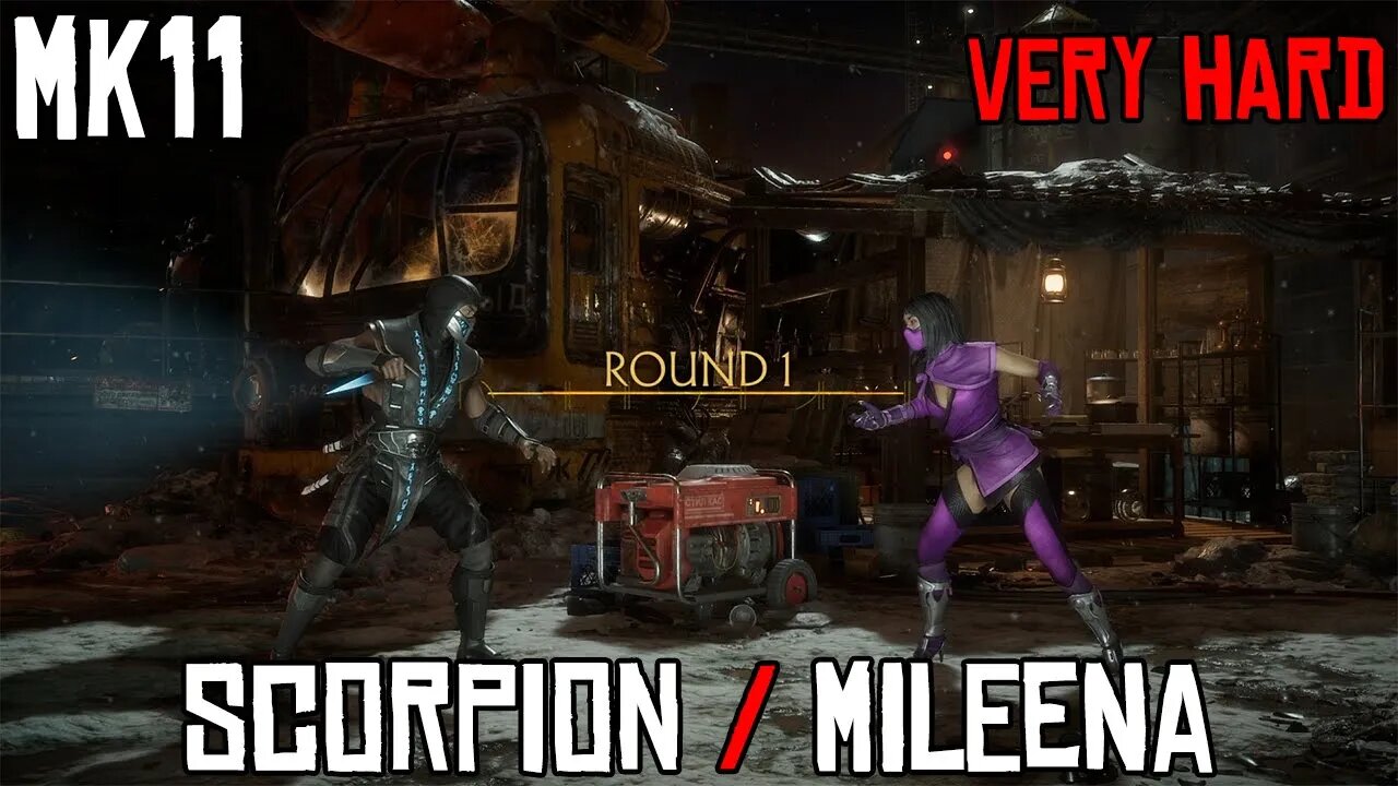 Mortal Kombat 11 Scorpion vs Mileena. Very Hard CPU Match | Brutality. #YaiiE