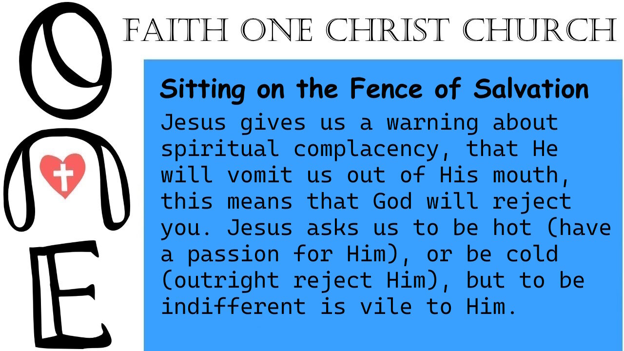 Sitting on the Fence of Salvation