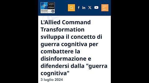 ANALISI DEL CONCETTO DI "GUERRA COGNITIVA" DELLA NATO
