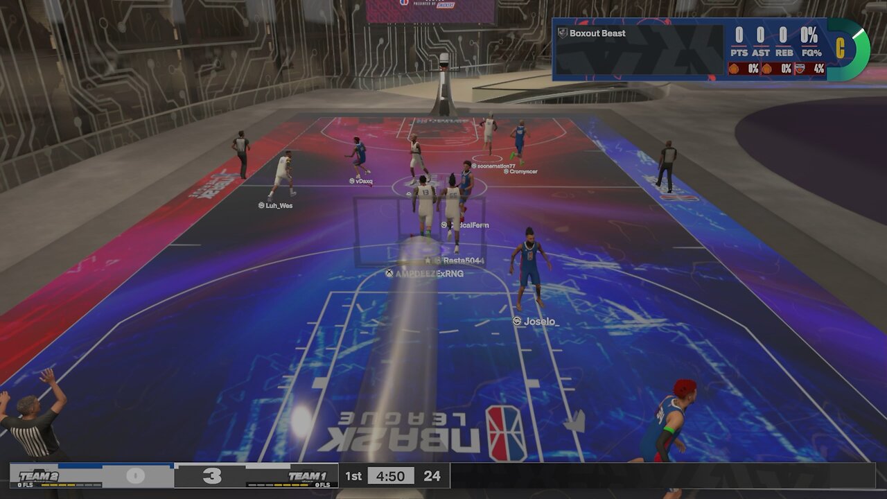 REBOUND,ASSIST AND THE CHASE DOWN BLOCK