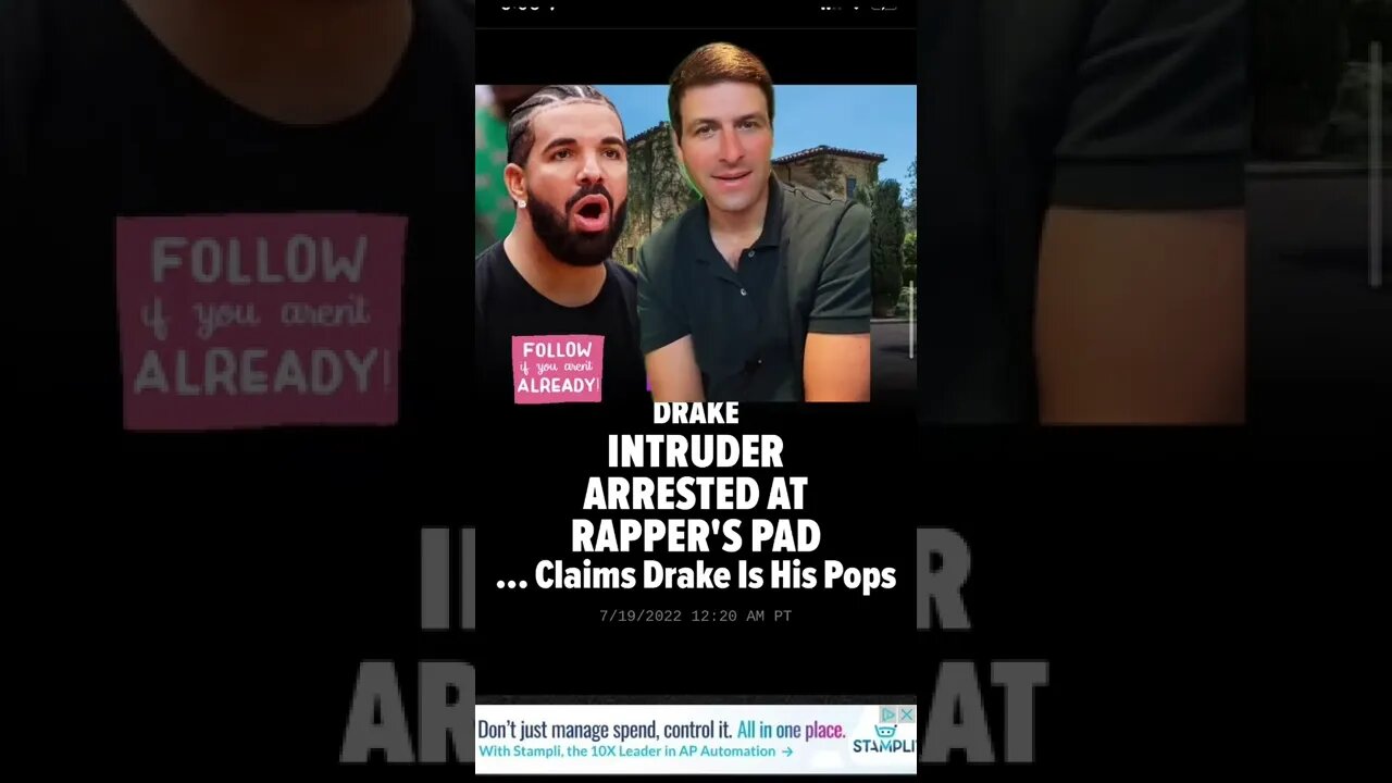 Drake Intruder Claims To Be Rappers Son!? #drake #breakingnews #shorts